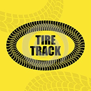 Tire track print