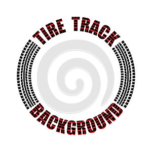 Tire track red text circle