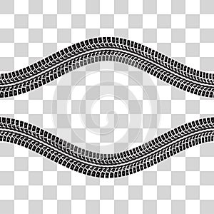 Tire tracks