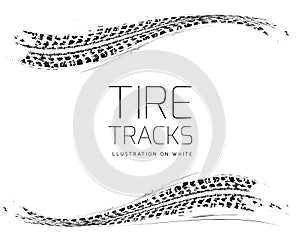 Tire tracks background photo