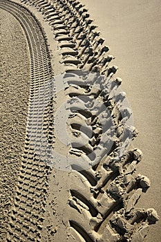 Neumático pistas sobre el Playa 