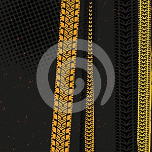 Tire tracks vector