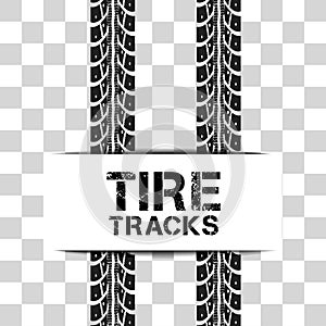 Tire tracks vector