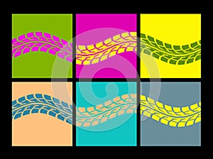 Tire tracks vector