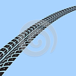 Tire tracks vector