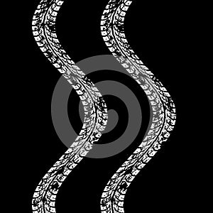 Tire tracks vector