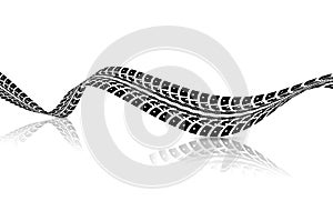 Tire tracks vector illustration