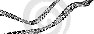 Tire tracks vector illustration