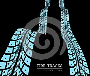 Tire tracks vector illustration