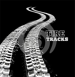 Tire tracks vector illustration