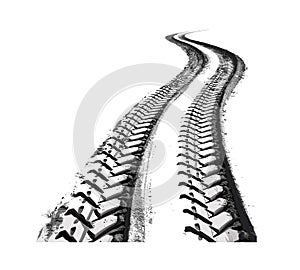 Tire tracks vector illustration