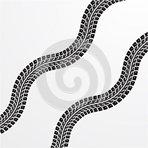 Tire tracks vector photo