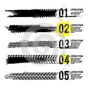 Tire tread marks infographic