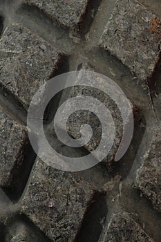 Tire tread pattern of roadroller