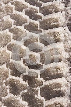 Tire Tread In Snow And Ice