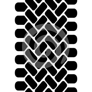 tire tread track seamless pattern, vector