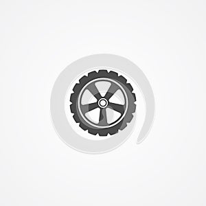 Tire vector icon sign symbol