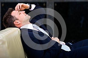 Tired businessman