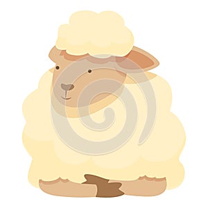 Tired lamb icon cartoon vector. Farm animal