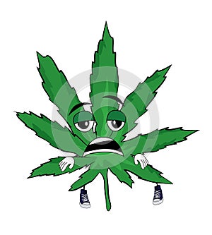 Tired marihuana cartoon