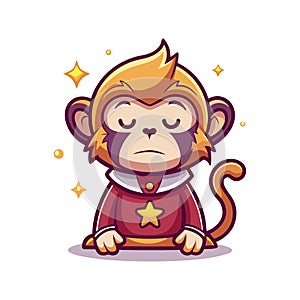 Tired Monkey in Astronomy Adventure