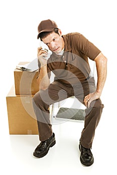 Tired Mover or Delivery Man photo