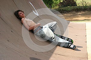 Tired Skateboarder