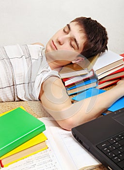 Tired Student sleeping