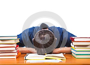 Tired Student sleeping