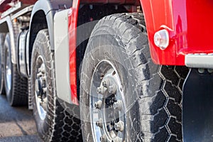 Tires on a heavy off-road truck