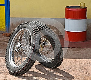 Tires of a motorcycle