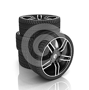 Tires and rims ,automobile wheels