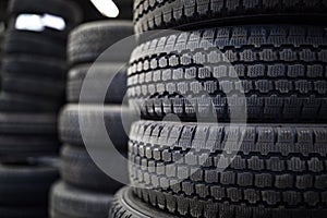 Tires for sale at a tire store