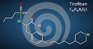 Tirofiban molecule. It is non-peptide tyrosine derivative, with anticoagulant activity, prevents the blood from clotting.