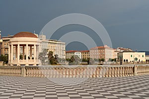 Tirreno coast at Livorno, Tuscany, Italy: Terrazza Mascagni