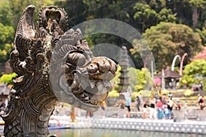 Sculpture detail in Tirta Gangga water palace. Karangasem Regency. Bali. Indonesia photo