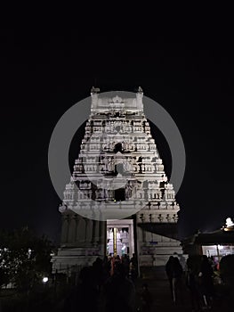 Tirupati Balaji at Guwahati Assam during night time .