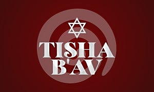 Tisha B\'Av Stylish Text And radial Background illustration Design
