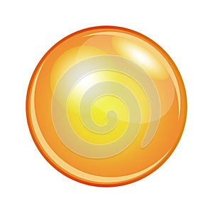 Yellow glossy blank web button