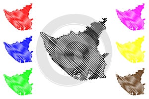 Bayelsa State map vector photo