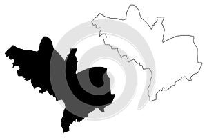 Kogi State map vector photo