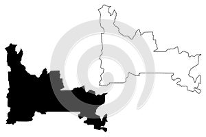 Ogun State map vector photo