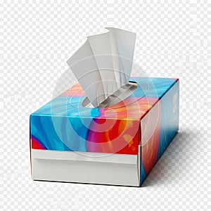 Tissue Box with Colorful Abstract Design tissues facial tissues