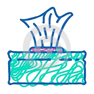 tissue box icon doodle illustration