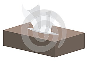 Tissue box, illustration, vector