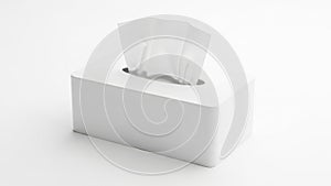 Tissue box isolated on white background