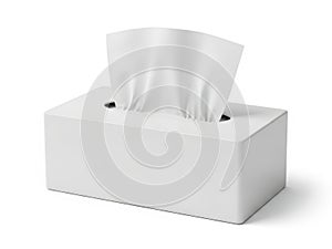 Tissue box isolated on white background
