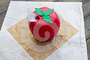 Tissue Box strawberries in the market