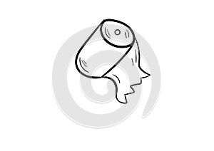 Tissue doodle icon vector simple