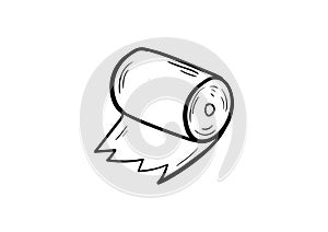 Tissue doodle icon vector simple